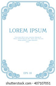 Vintage frame with text on white background
