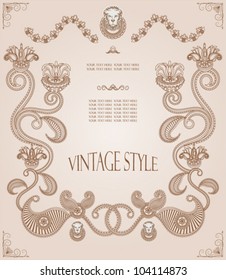 vintage frame, vector