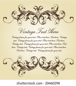 Vintage frame. Vector.