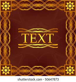 Vintage frame. Vector abstract background.