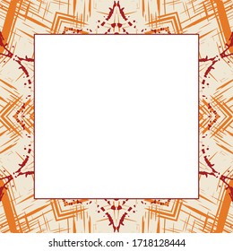 Vector de marco vintage. Belleza de fondo vacío, plantilla para foto, retrato, álbum.