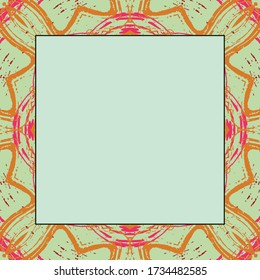 Vintage frame vector. Beauty empty background, template for photo, portrait, album.