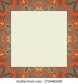 Vector de marco vintage. Belleza de fondo vacío, plantilla para foto, retrato, álbum.