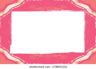 Vintage frame vector. Beauty empty background, template for photo, portrait, album.