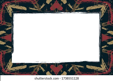 Vintage frame vector. Beauty empty background, template for photo, portrait, album.