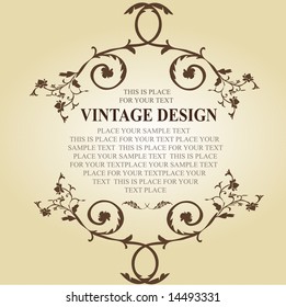 Vintage frame - vector  elements