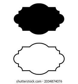 Frame-Vektorsymbol eingestellt. Zeichensammlung für Tag-Illustrationen. Kennzeichnungssymbol.