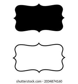 Frame-Vektorsymbol eingestellt. Zeichensammlung für Tag-Illustrationen. Kennzeichnungssymbol.