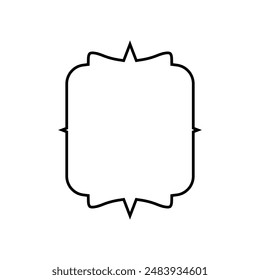 Vintage frame vector icon. Tag illustration sign. label symbol.