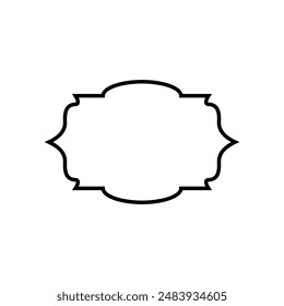 Symbol für klassische Frame-Vektorgrafik Tag Illustration Zeichen. Label-Symbol.