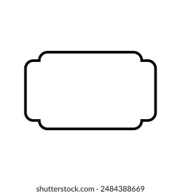 Icono de Vector de marco de Antiguas. Signo de ilustración de etiqueta. símbolo de etiqueta.