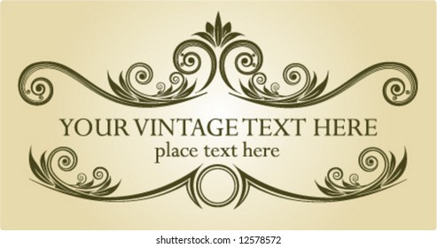 Vintage frame. Vector illustration.