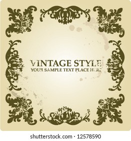 Vintage frame. Vector illustration.