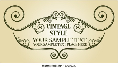 Vintage frame. Vector illustration.