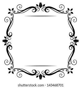 Vintage frame. Vector illustration.