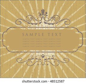   Vintage frame. Vector illustration.