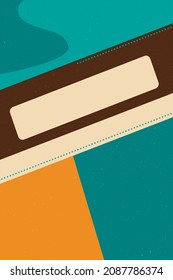 Vintage frame vector illustration, border or frame. Abstract style template for web banner, business presentation, branding pack, print, wallpaper, poster.