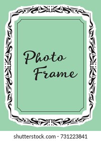 Vintage frame. Vector illustration.Page decor.