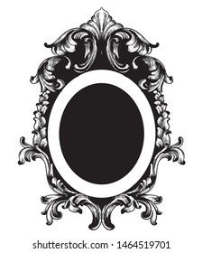 Vintage frame Vector line art. Classic engraved ornaments. Royal style