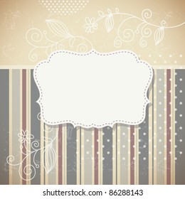 Vintage frame, vector retro background