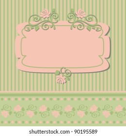 Vintage frame, vector retro background, vector illustration