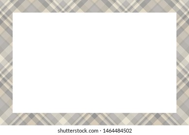 Vintage frame vector. Scottish border pattern retro style. Beauty empty background, template for photo, portrait, album. Tartan plaid ornament.