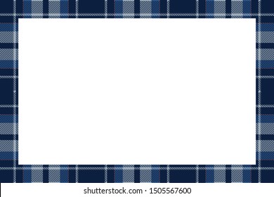 Vintage frame vector. Scottish border pattern retro style. Beauty empty background, template for photo, portrait, album. Tartan plaid ornament.