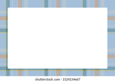 Vintage frame vector. Scottish border pattern retro style. Beauty empty background, template for photo, portrait, album. Tartan plaid ornament.