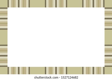 Vintage frame vector. Scottish border pattern retro style. Beauty empty background, template for photo, portrait, album. Tartan plaid ornament.