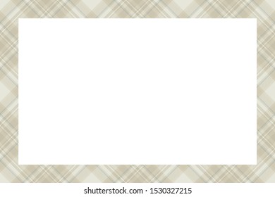 Vintage frame vector. Scottish border pattern retro style. Beauty empty background, template for photo, portrait, album. Tartan plaid ornament.