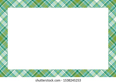 Vintage frame vector. Scottish border pattern retro style. Beauty empty background, template for photo, portrait, album. Tartan plaid ornament.