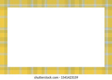 Vintage frame vector. Scottish border pattern retro style. Beauty empty background, template for photo, portrait, album. Tartan plaid ornament.