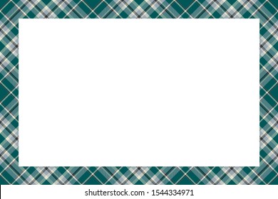 Vintage frame vector. Scottish border pattern retro style. Beauty empty background, template for photo, portrait, album. Tartan plaid ornament.