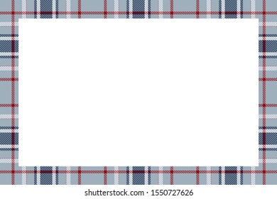Vintage frame vector. Scottish border pattern retro style. Beauty empty background, template for photo, portrait, album. Tartan plaid ornament.