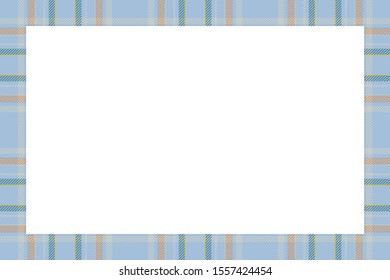 Vintage frame vector. Scottish border pattern retro style. Beauty empty background, template for photo, portrait, album. Tartan plaid ornament.