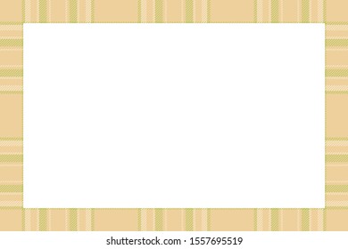 Vintage frame vector. Scottish border pattern retro style. Tartan plaid ornament