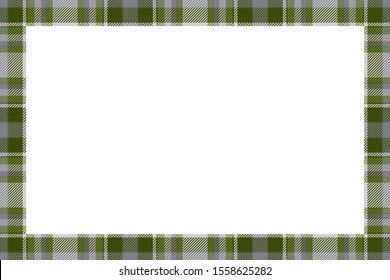 Vintage frame vector. Scottish border pattern retro style. Beauty empty background, template for photo, portrait, album. Tartan plaid ornament.