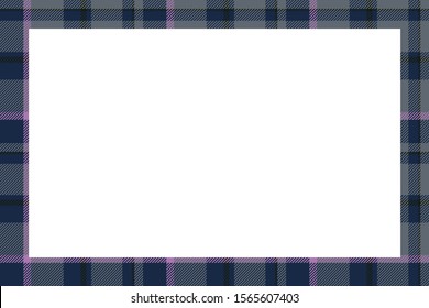 Vintage frame vector. Scottish border pattern retro style. Beauty empty background, template for photo, portrait, album. Tartan plaid ornament.