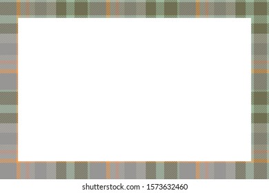 Vintage frame vector. Scottish border pattern retro style. Beauty empty background, template for photo, portrait, album. Tartan plaid ornament.