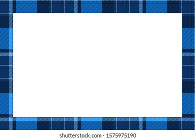 Vintage frame vector. Scottish border pattern retro style. Beauty empty background, template for photo, portrait, album. Tartan plaid ornament.