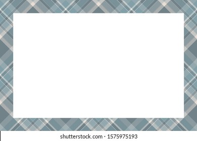 Vintage frame vector. Scottish border pattern retro style. Beauty empty background, template for photo, portrait, album. Tartan plaid ornament.
