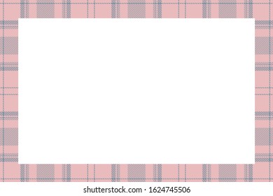 Vintage frame vector. Scottish border pattern retro style. Beauty empty background, template for photo, portrait, album. Tartan plaid ornament.