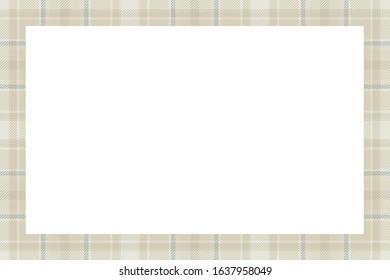 Vintage frame vector. Scottish border pattern retro style. Tartan plaid ornament
