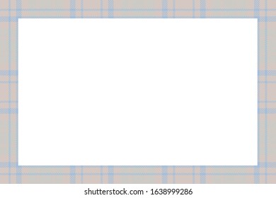 Vintage frame vector. Scottish border pattern retro style. Tartan plaid ornament
