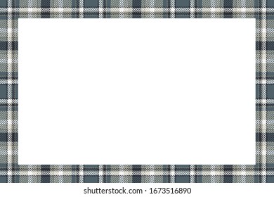 Vintage frame vector. Scottish border pattern retro style. Beauty empty background, template for photo, portrait, album. Tartan plaid ornament.