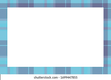 Vintage frame vector. Scottish border pattern retro style. Beauty empty background, template for photo, portrait, album. Tartan plaid ornament.