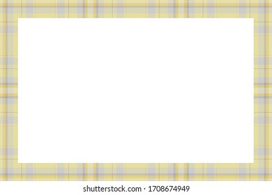 Vintage frame vector. Scottish border pattern retro style. Beauty empty background, template for photo, portrait, album. Tartan plaid ornament.