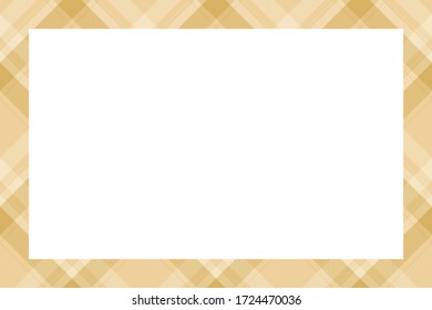 Vintage frame vector. Scottish border pattern retro style. Beauty empty background, template for photo, portrait, album. Tartan plaid ornament.