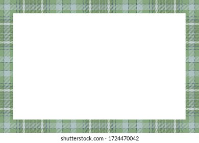 Vintage frame vector. Scottish border pattern retro style. Beauty empty background, template for photo, portrait, album. Tartan plaid ornament.