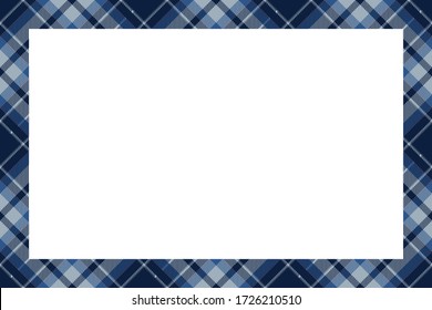 Vintage frame vector. Scottish border pattern retro style. Beauty empty background, template for photo, portrait, album. Tartan plaid ornament.
